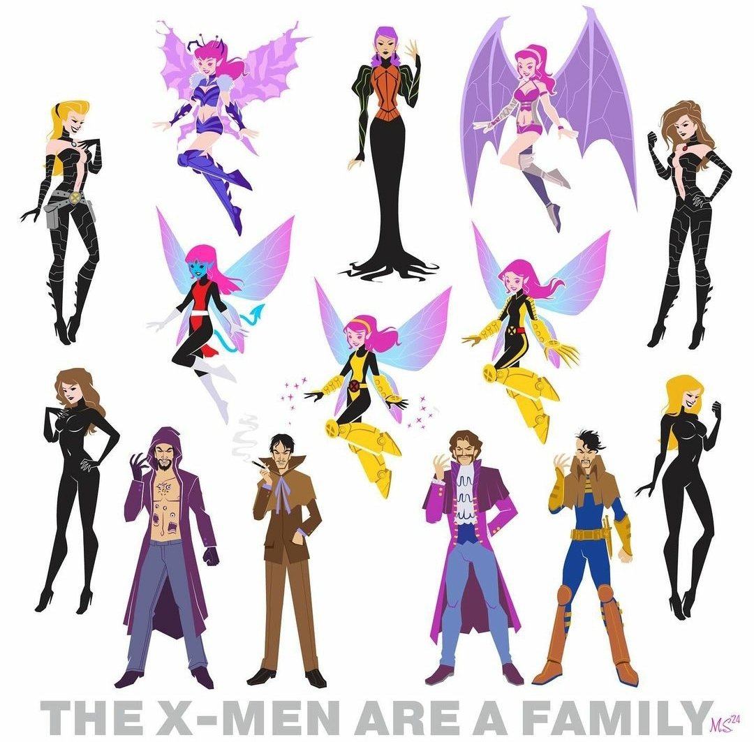 Pixie and the illusionist family! Including AU versions! Praying for the day that Megan gets to interact with her sisters again 🙏 By @x_cerpts