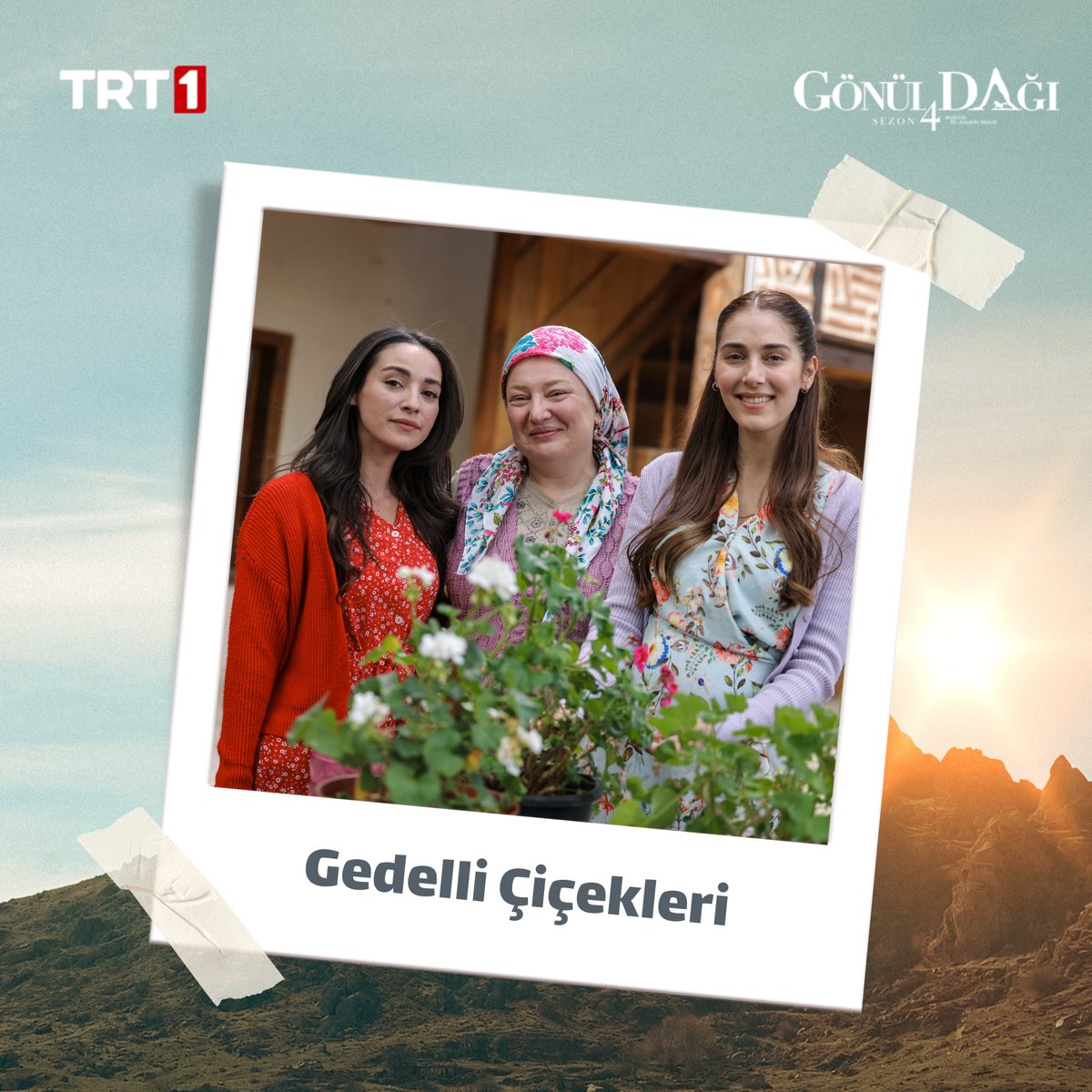 Gedelli’nin güzel çiçekleri 🌸 #GönülDağı yeni bölümüyle cumartesi saat 20.00’de #TRT1’de! 📺 @trt1