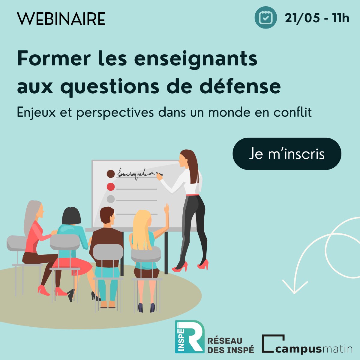 Les conflits #géopolitiques ont fait entrer les conflits armés dans les salles de classes françaises. Un contexte complexe, qui impose une #formation accrue des enseignants aux questions de #défense. 🎓 C'est le thème de notre prochain #webinaire : 👉 ow.ly/8boh50Rni1K