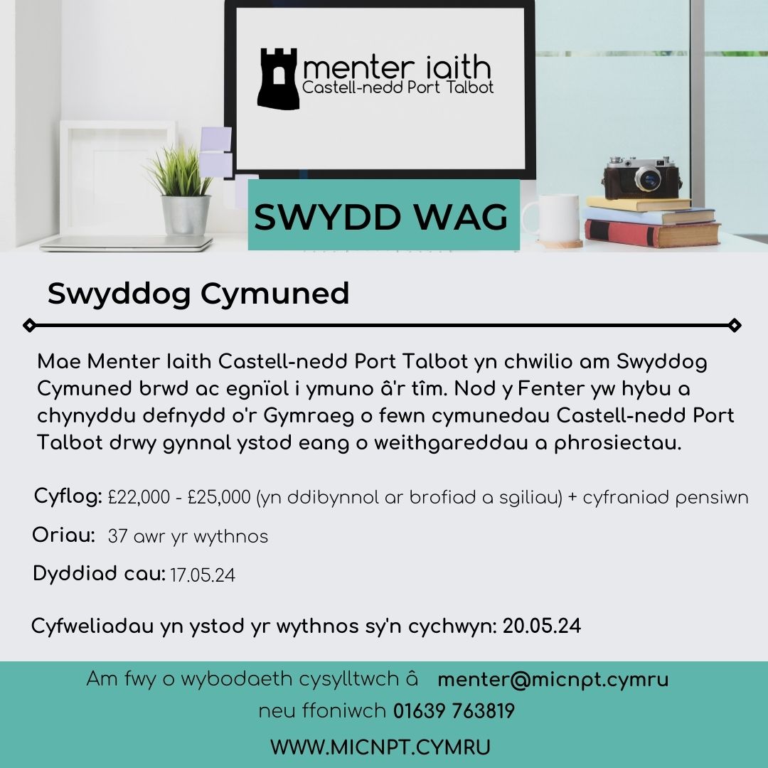 We have been asked to share the following information. Rydym wedi cael cais i rannu'r wybodaeth isod.
