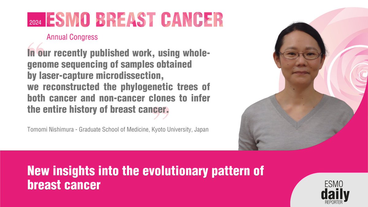 #ESMOBreast24: New insights into the evolution of #BreastCancer for better prevention and detection of high-risk women. Read the #ESMODailyReporter article 📌ow.ly/Q21y50RH4bZ