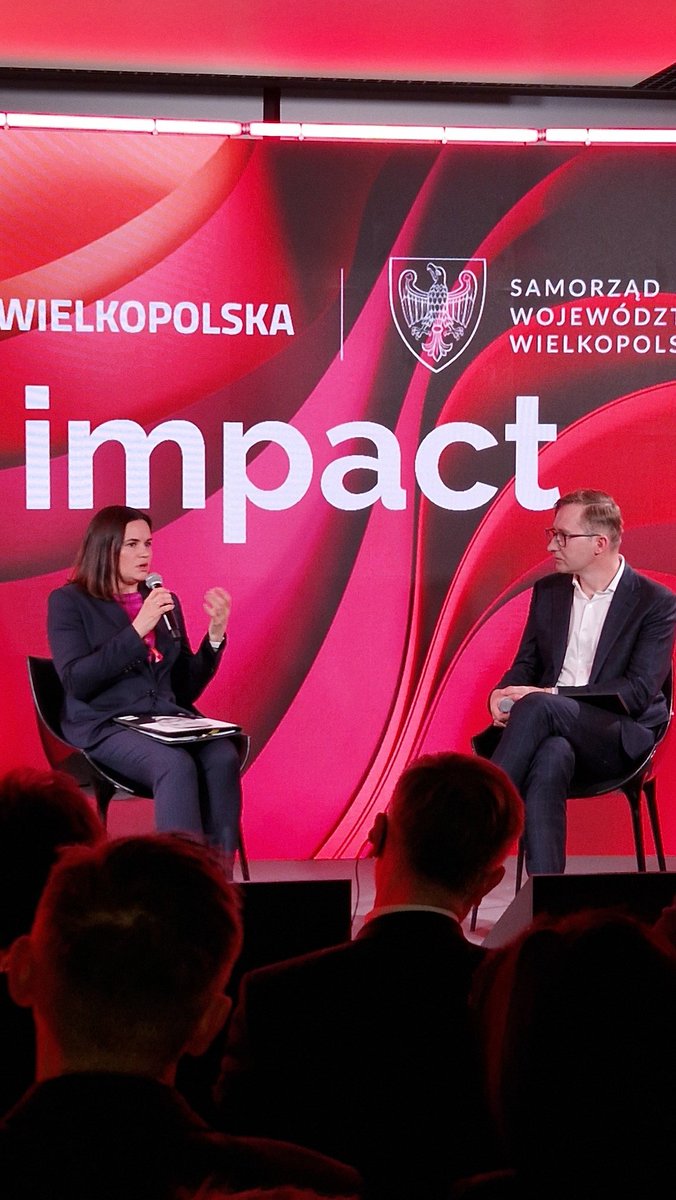 'In Belarus you go to prison for supporting Ukraine. Donate 20€ =5 years in jail. But the vast majority of people support 🇺🇦. Without free 🇺🇦 there will not be a free 🇧🇾 & vice versa. That's why it's so important to see Belarus as part of the solution.' -@Tsihanouskaya #Impact24