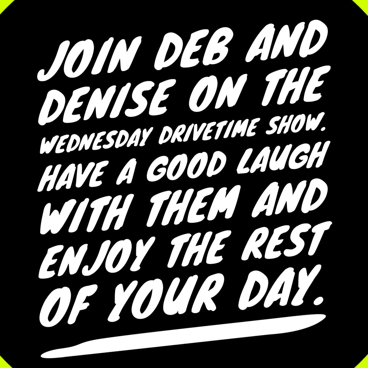 Deb and Denise on at 3pm till 6pm today.
Have a listen and have a laugh. Click the link  from 3pm to have a listen
spire-radio.com/player
#radio#funny#somethingtosmileabout #radiopersonalities#spireradioches #radioshow#Wednesday#humpday #humpdayvibes#motivational#entertainment