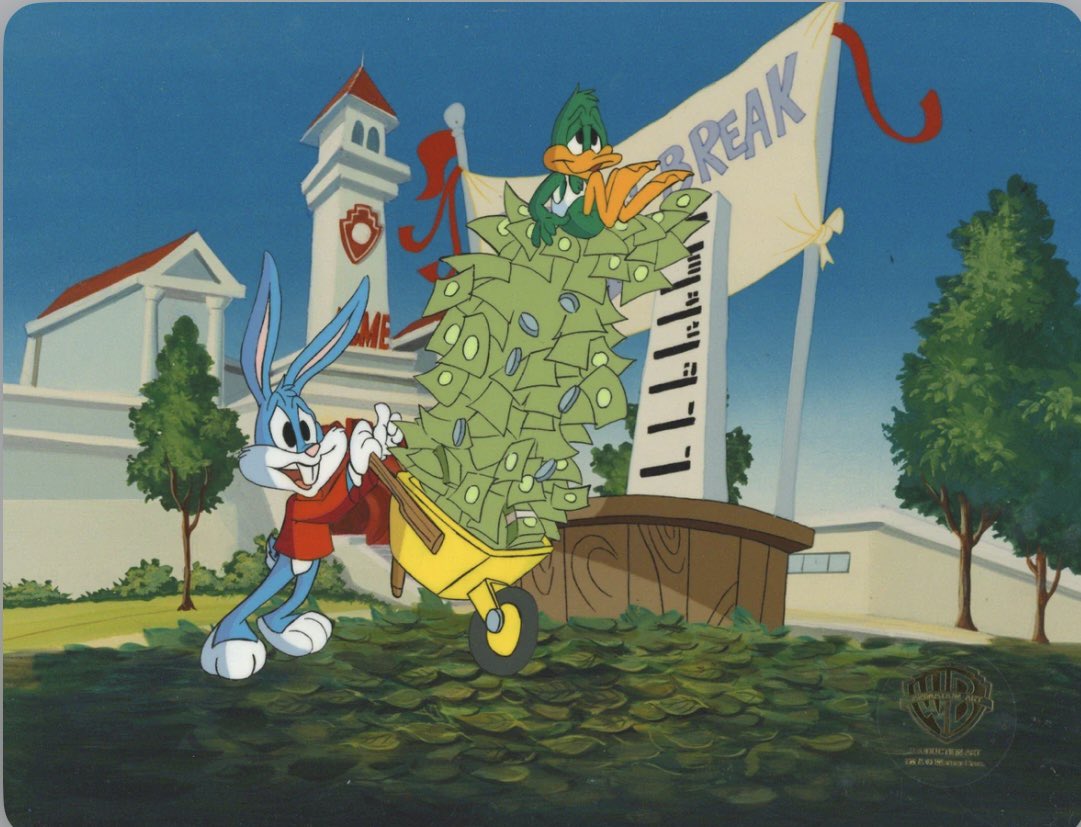 #tinytoons A screwy cool cel with Buster n Plucky 🤣😂👌!