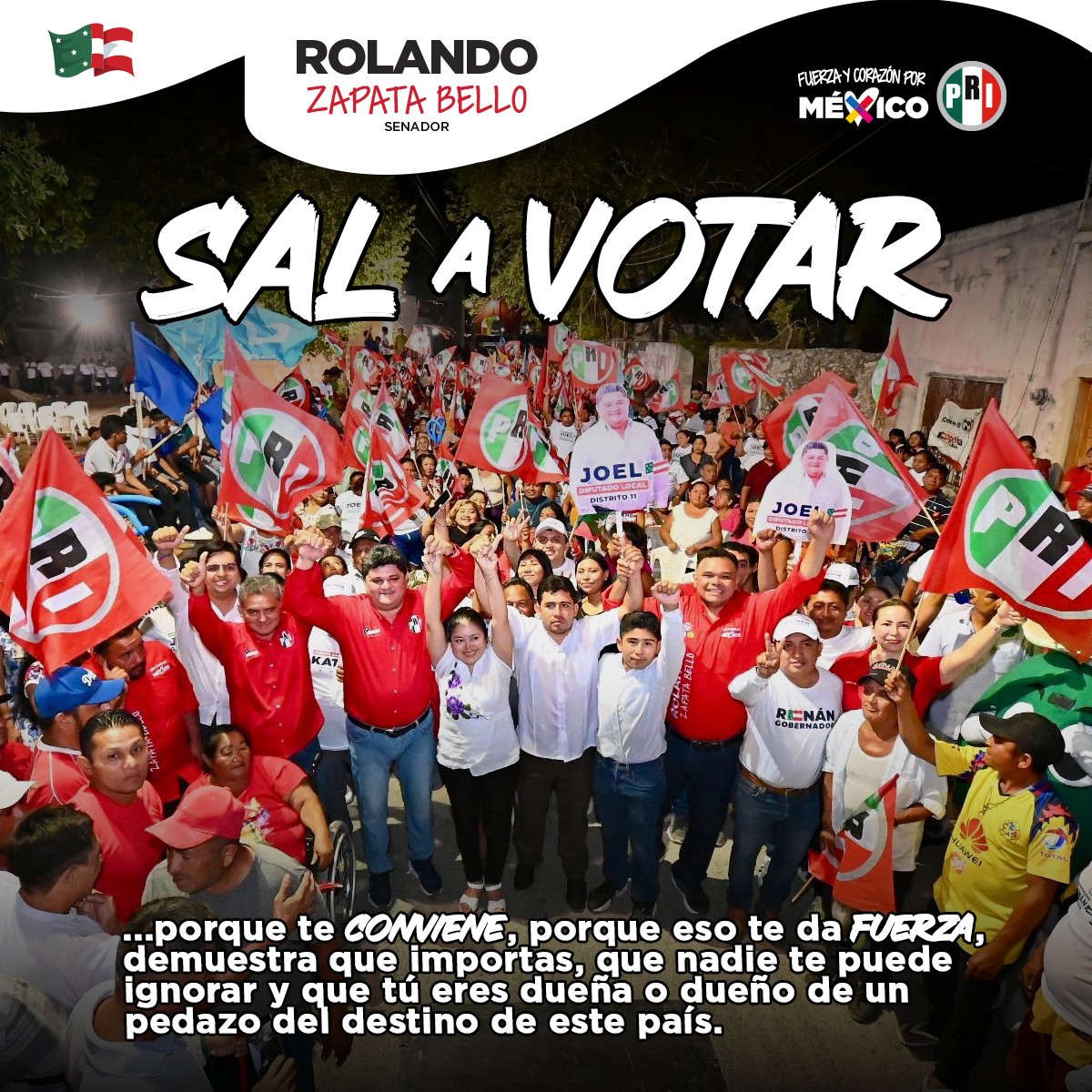 Este 2 de junio salgamos a votar y demostremos que #ElGuindaNoLeVaAYucatán.