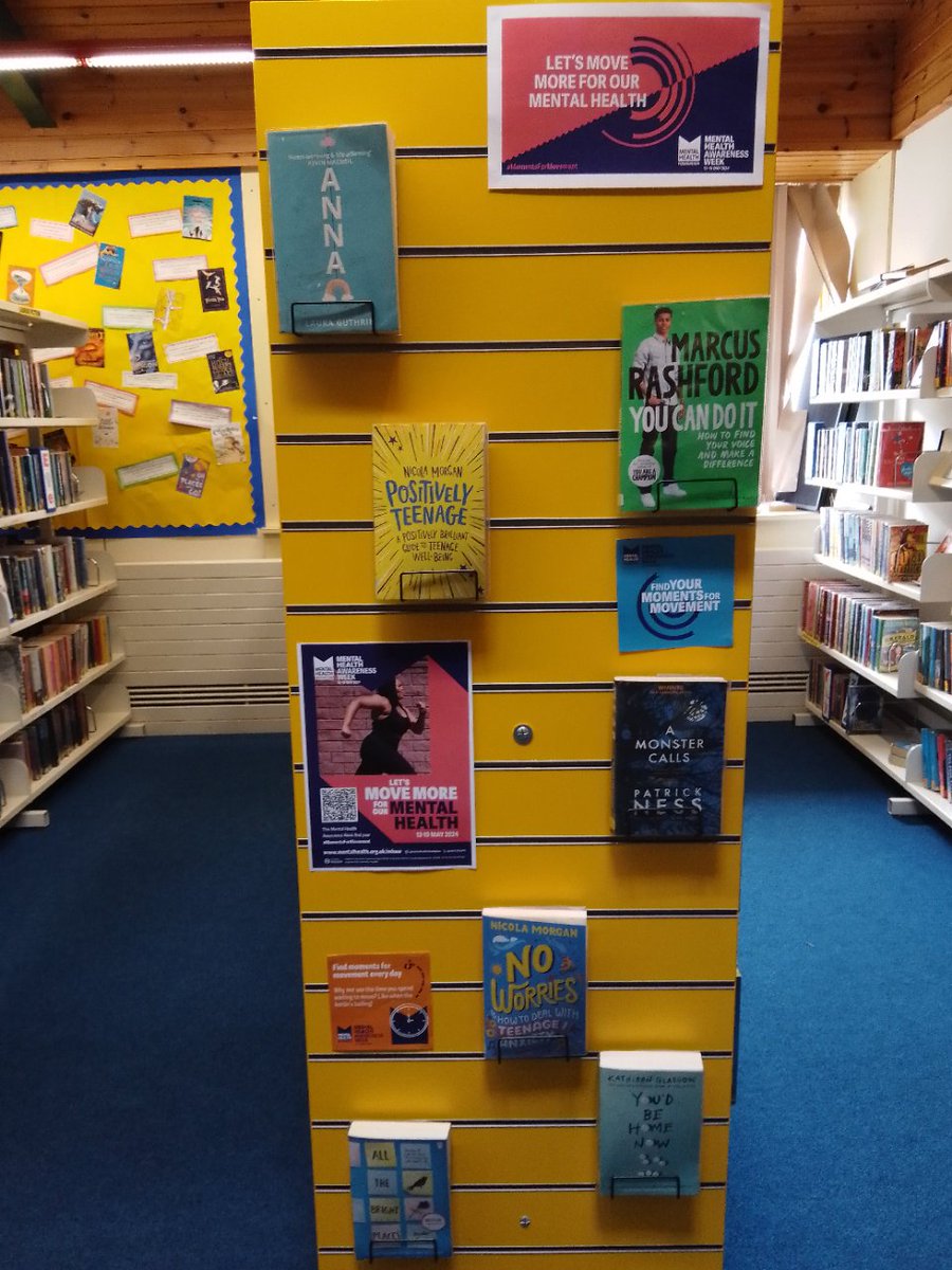The School Library has displays, and books to browse and borrow for #MentalHealthAwarenessWeek 📚 Staff and pupils <a href="/montrose_acad/">Montrose Academy</a> please come along and have a look..... @MontroseEnglish <a href="/mentalhealth/">Mental Health Foundation</a> #ReadingSchools