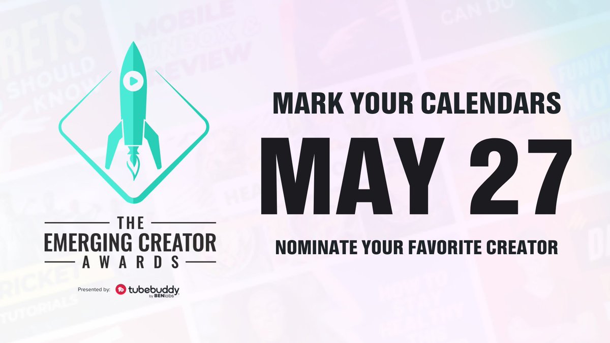 Nominations open in less than 2 WEEKS! 🥳 #EmergingCreatorAwards