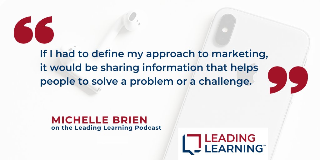 Effective #marketing is integral to the success of a #learningbusiness. Listen to Michelle Brien of @matchboxvirtual for insights related to authenticity in marketing and the fundamental importance of understanding your audience.
leadinglearning.com/episode-408-mi…
#LeadingLearning
