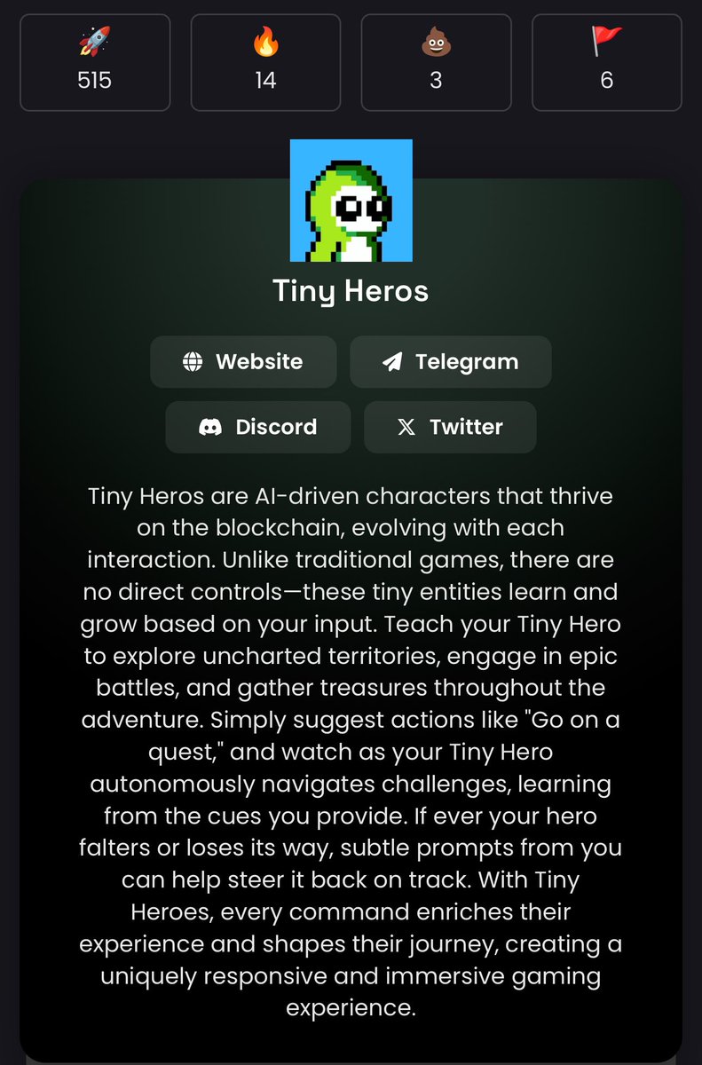 Get $Tiny on Raydium now! 🏃‍♂️ 

CA: D3u7mgroPcbTm62GabAZSLhDS98ybHD9APJLARcdTjXz

Low cap 🧢 
Based dev 🎮
Growing community 🌴

#SolanaMemcoin #SolanaMemeCoins