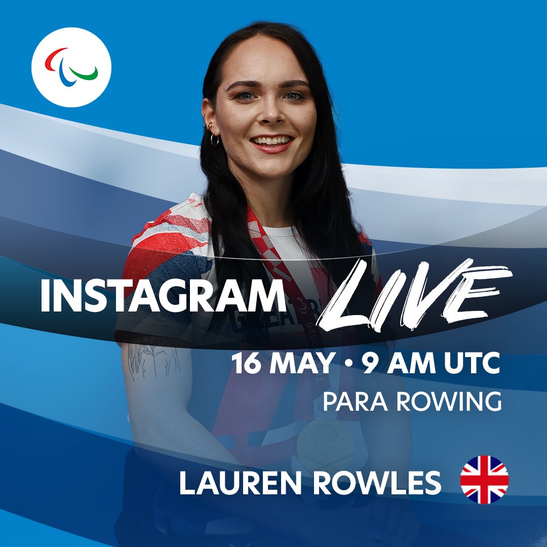 Join us tomorrow on Instagram for a LIVE conversation with Lauren Rowles 🇬🇧 #ParaRowing #SportWeeks #Paralympics