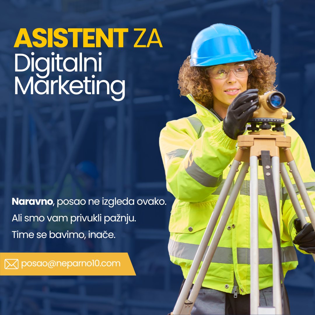 neparno10's tweet photo. Pridružite se timu kao asistent za #digitalnimarketing #agencija #posao #Jagodina https://t.co/88KpBOouzt