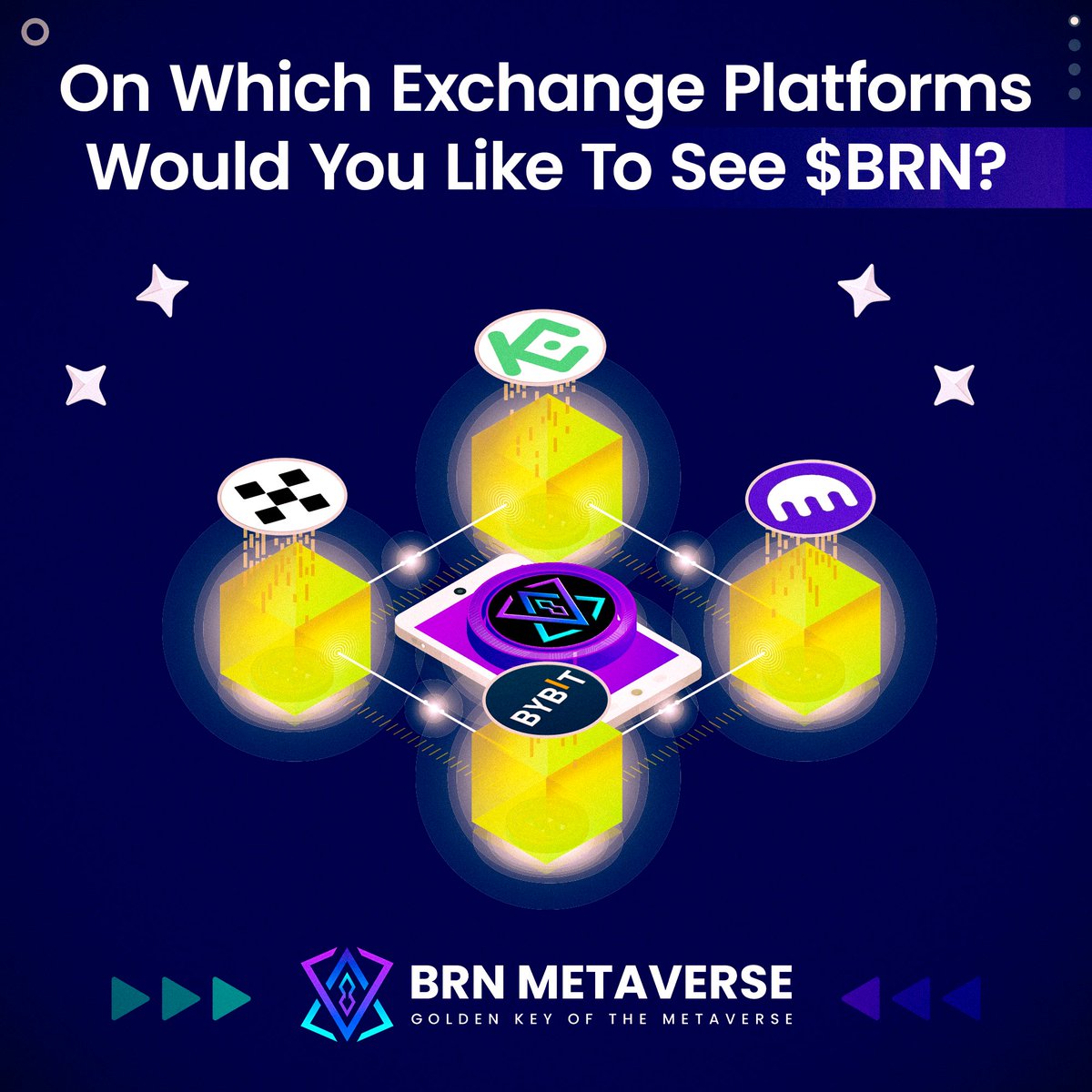 Write in the comments on which exchanges you want to see $BRN! The team will consider this.