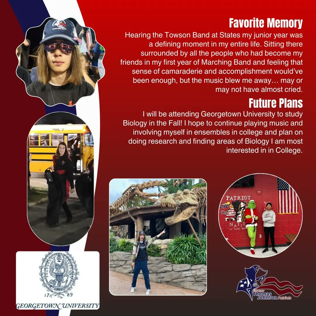 We are back with our #SeniorSpotlights!

Our first Senior Spotlight of 2024 is Elliot Anderson! Thank you for everything and we can't wait to see what you accomplish at Georgetown! 

#WeAreVPA #PatriotNation #AllInTJ 

<a href="/FCPSMaryland/">FCPS-MD</a> 
<a href="/FCPS_SVPA/">FCPS Secondary Fine Arts</a> 
@PatNationPrinc