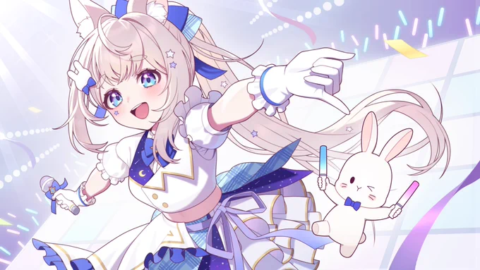 【お知らせ】 新衣装に続き、flill所属の『卯乃原初依』ちゃん()の歌ってみた『#あくあ色ぱれっと』のライブイラストを描かせて頂きました! ぜひ聴いてみてください!!▼