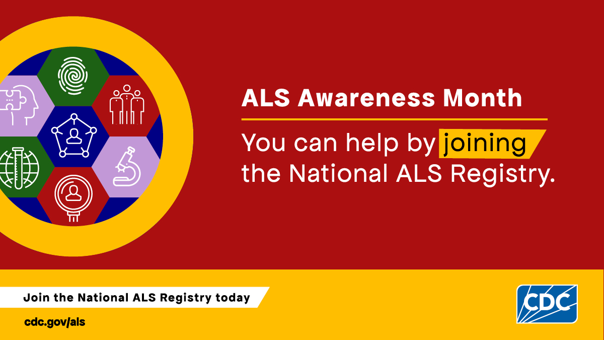 May is National #ALSAwarenessMonth. Spread the word about the National #ALSregistry to help give researchers the tools to determine what causes #ALS. Join the Registry today: bit.ly/3WwRH2L