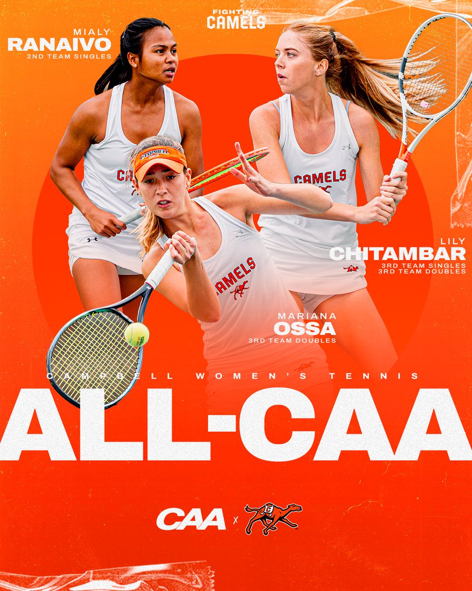 𝐓𝐡𝐞 𝐛𝐞𝐬𝐭 𝐨𝐟 𝐭𝐡𝐞 𝐛𝐞𝐬𝐭.

Congratulations to our three Camels who have earned All-CAA honors! 

#FightAsONE | #RollHumps 🐪🎾