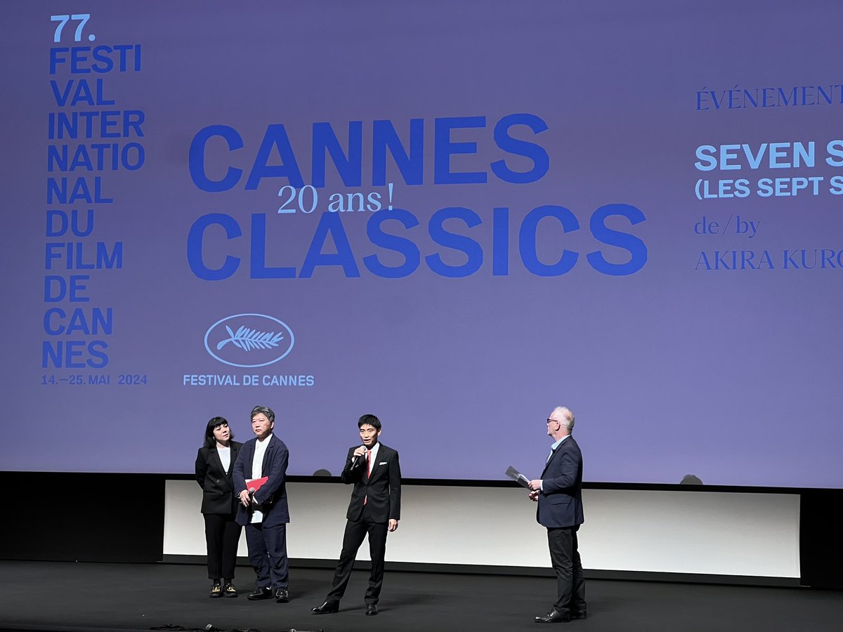 Seven Samurai on the big screen was a revelation. An incredible restoration by Toho is nothing short of astonishing. Kurosawa's masterpiece feels like it was made yesterday, not 70 years ago. #Cannes2024