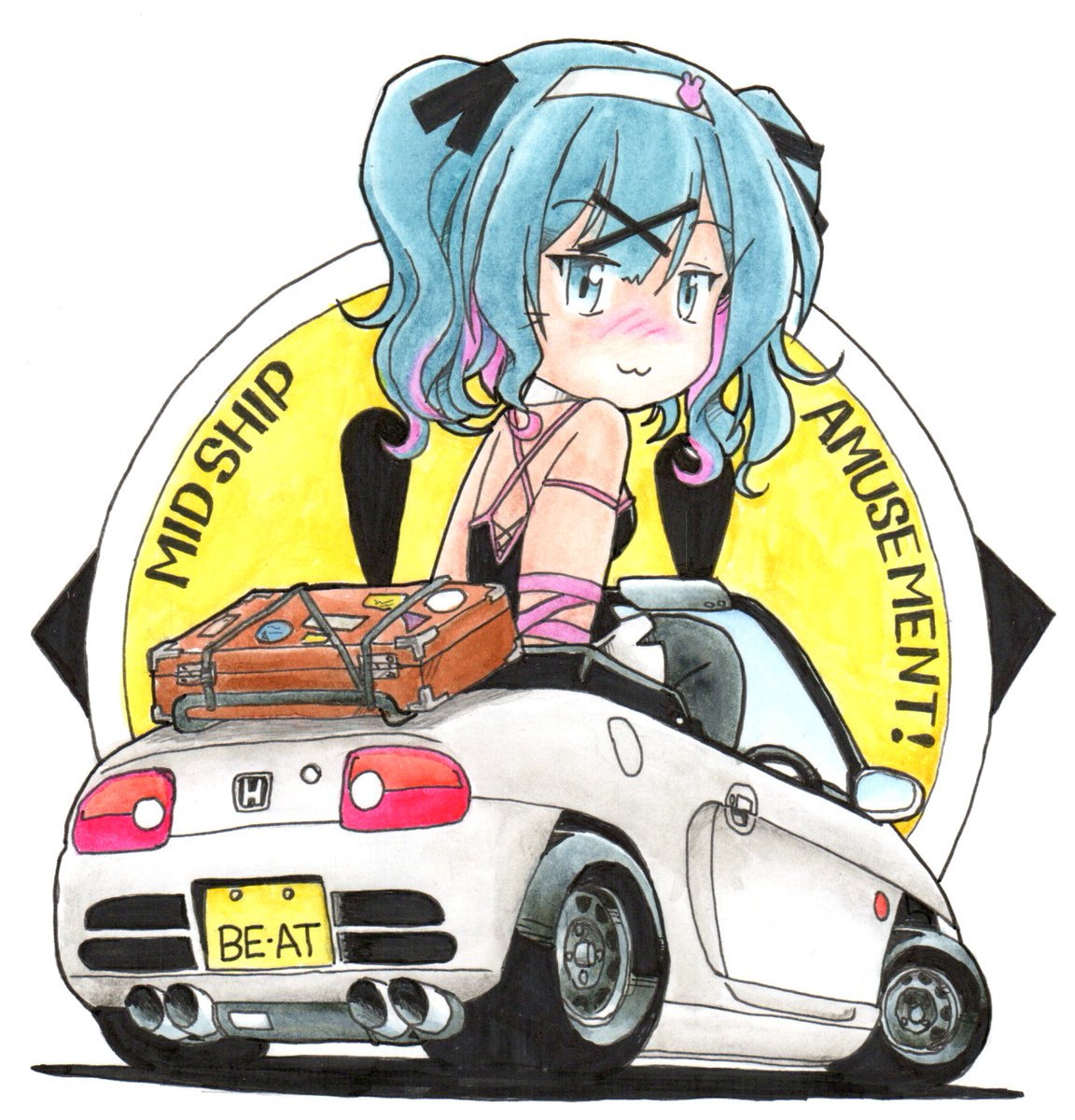 「#ホンダビート生誕祭 ホンダプリモのショールームで「こんなオモチャ(←褒め言葉)」|Norioのイラスト