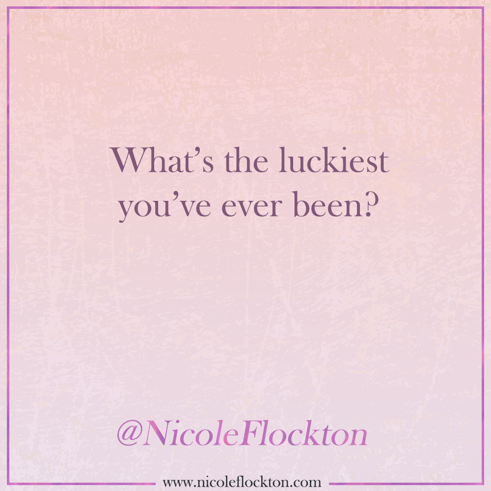 What's the luckiest you've ever been?

-
-
-

#Research #Luck #Lucky #RomanceAuthor #Romance #NicoleFlockton #read #books #reading #comingsoon #AlliezSecurity