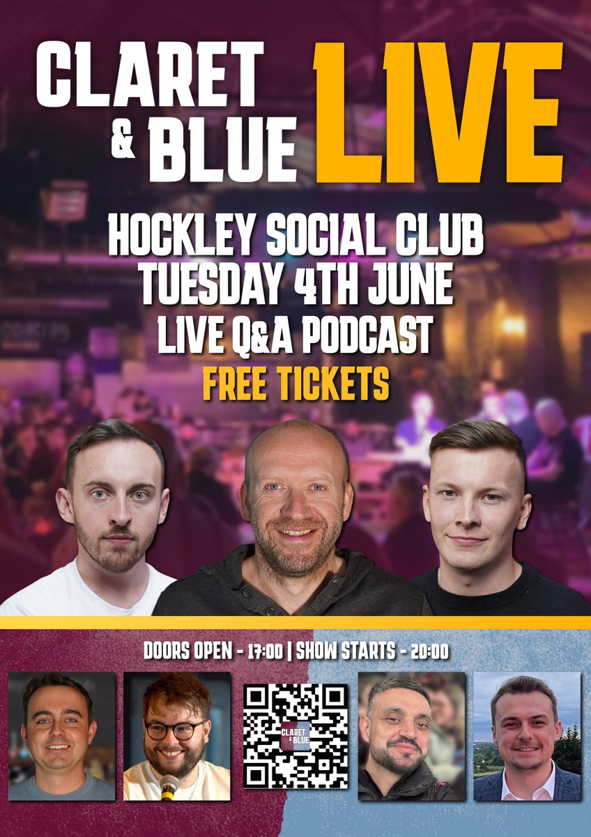 Come and join us at @HockleySocialCl on June 4th to celebrate Aston Villa's magnificent season. #AVFC Joined by some familiar faces to the @ClaretBluePod... @PreeceObserver @Jamorushton @mattlyynch @danbardell