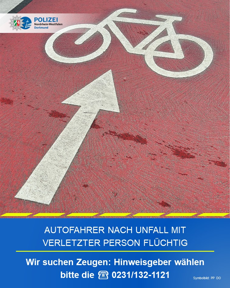 Verkehrsunfall – Autofahrer flüchtet Am 4. Mai 2024 wurde ein Radfahrer bei einem Unfall auf der Kreuzung Geschwister Scholl Straße, Weißenburger Straße, Gronaustraße verletzt. Wir suchen Zeugen - Hinweise bitte an die ☎️ 0231/132-1121 Alle Infos 👇️ dortmund.polizei.nrw/presse/unfall-…