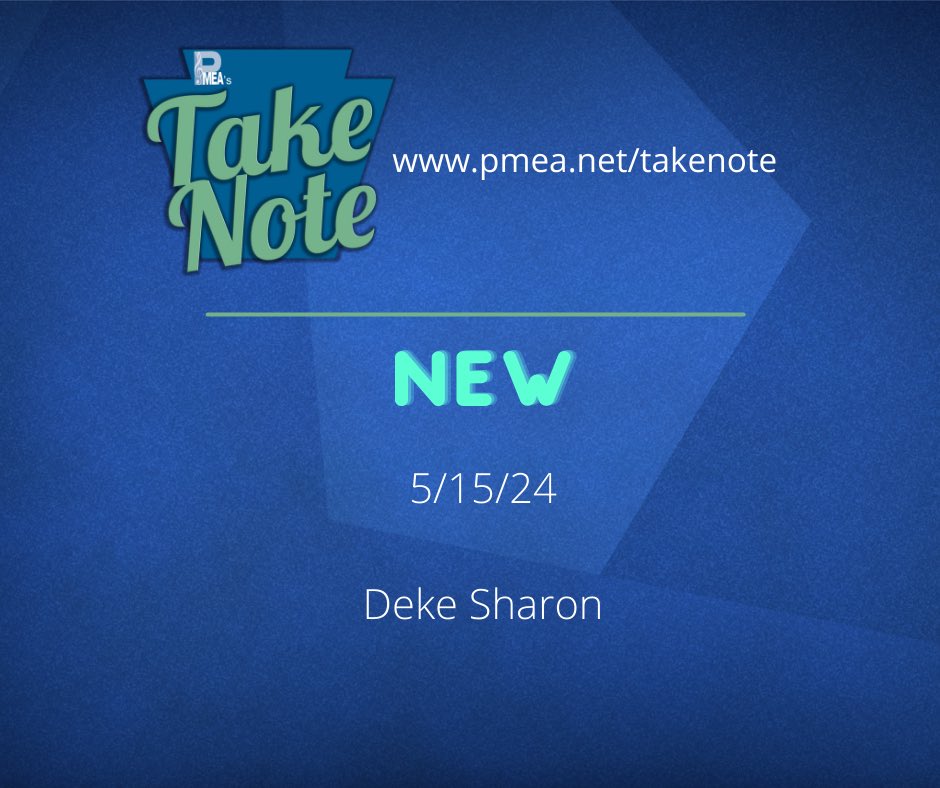 .@dekesharon is known as 'The Father of Contemporary A Cappella' and joins us on PMEA's Take Note podcast to talk about Contemporary A Cappella and how you can incorporate it into your classroom. You can find Take note at pmea.net/takenote and in your favorite podcast app.