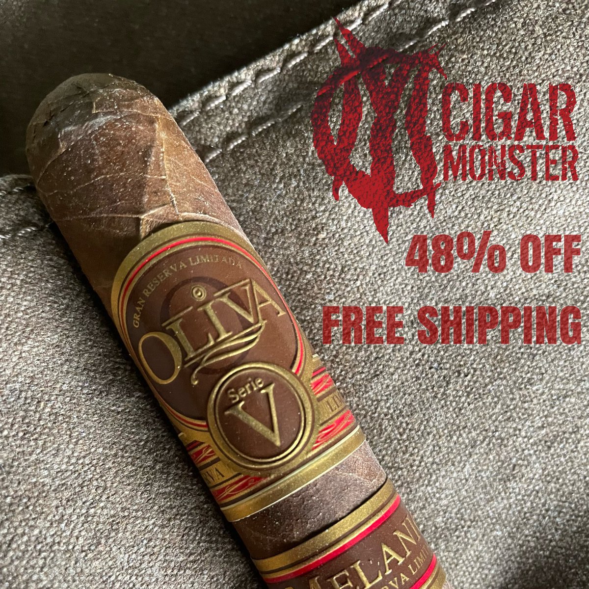 Have you checked out @CigarMonster lately? Today only, save 46% on Oliva Serie V Melanio Maduro Robusto 5-packs! Add one to your cart and your entire Monster order ships FREE. Check out this deal and more here - cigarmonster.com. #cigar #cigars