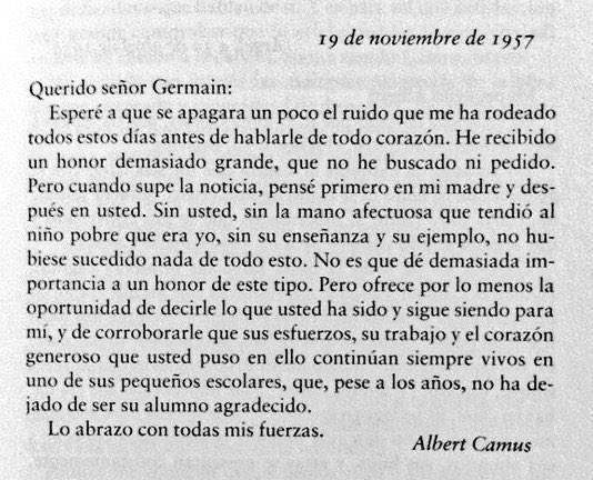 jdlaverde9's tweet photo. Esta carta de Albert Camus a su profesor de escuela cuando ganó el Nobel de Literatura es el mejor homenaje a esos maestros que entregan su vida por sus alumnos. #DíadelMaestro 

Yo recuerdo con mucho cariño a varios profesores que sembraron flores en mi camino. https://t.co/tH6Ijpm5up