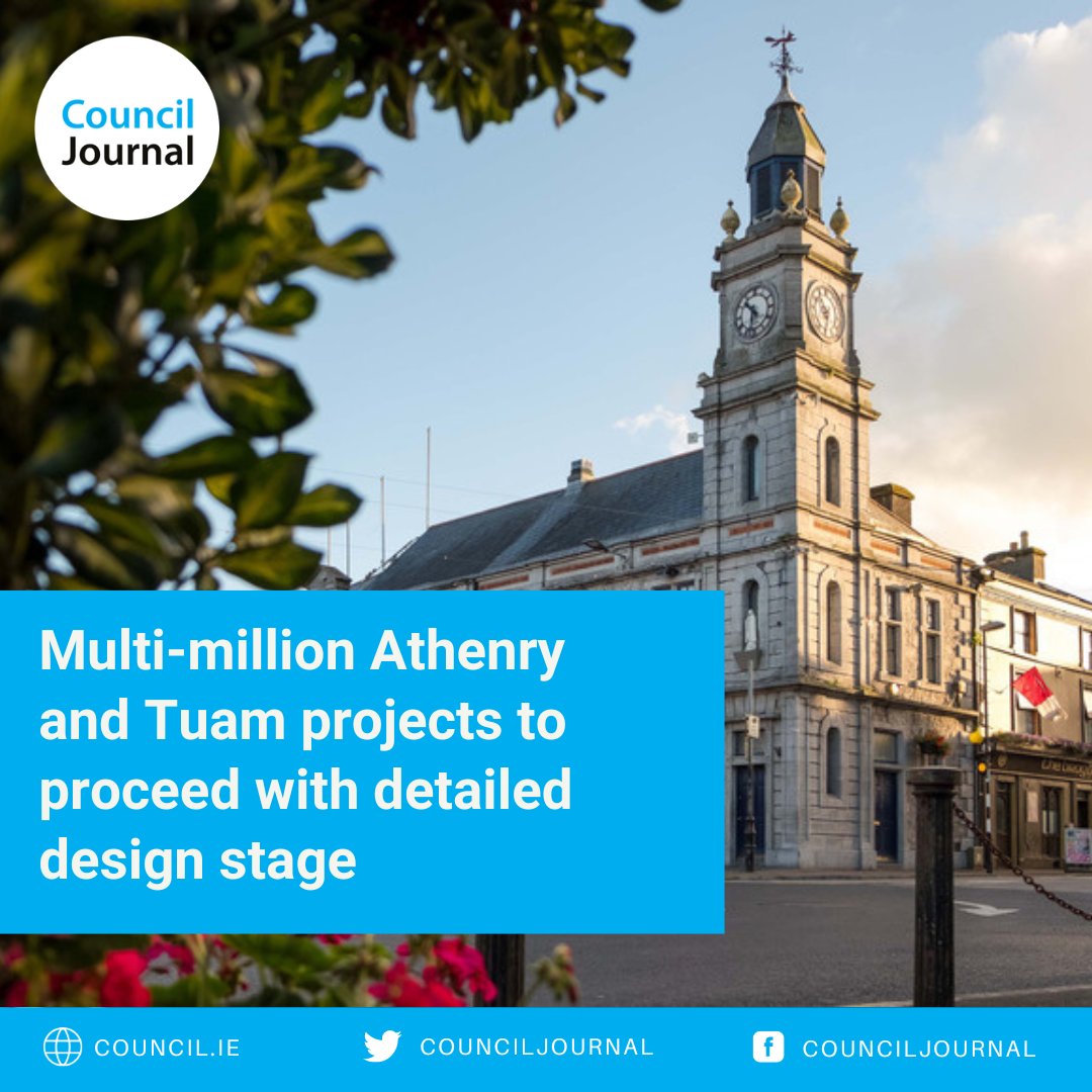 Multi-million Athenry and Tuam projects to proceed with detailed design stage Read more: council.ie/multi-million-… #Galway #Galwaycountycouncil #publicworks