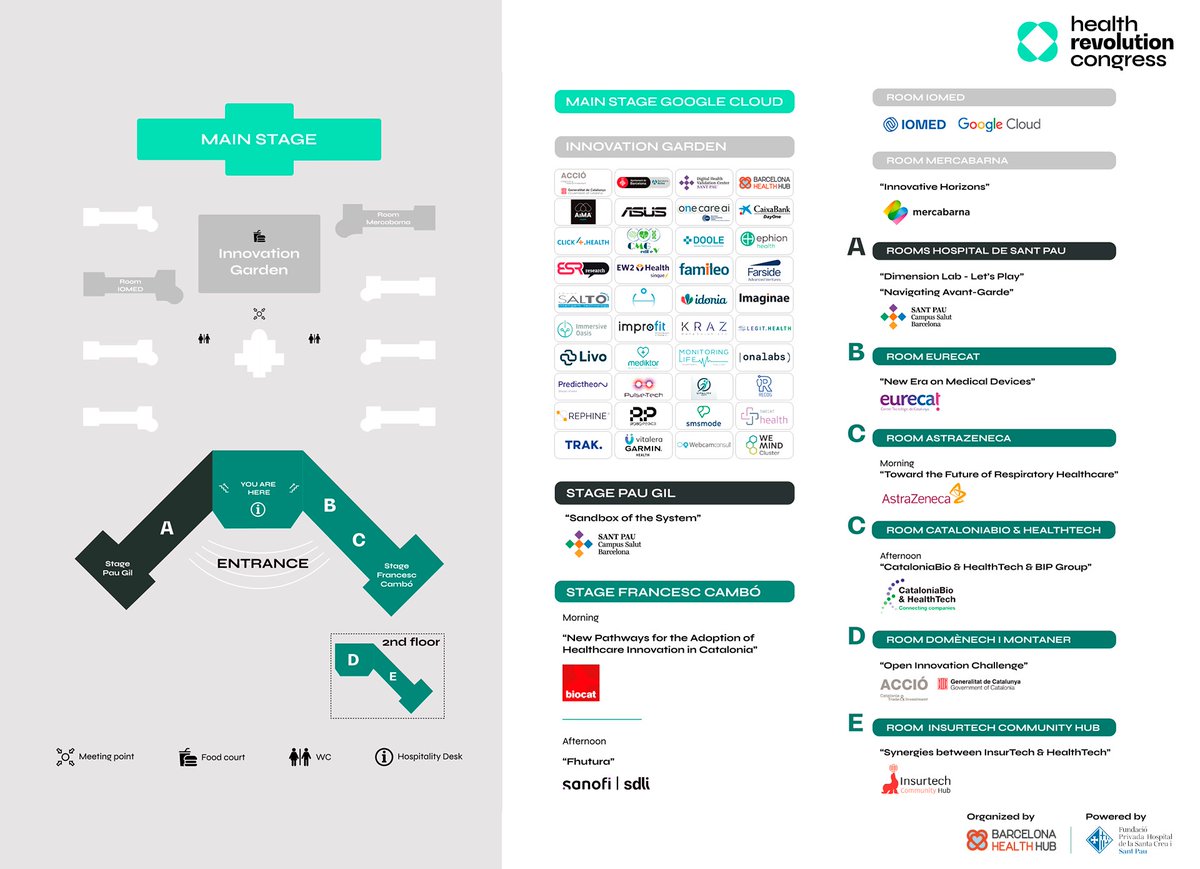 Health Revolution Congress (@hrc_barcelona) on Twitter photo Step into <a href="/santpaubcn/">Recinte Modernista de Sant Pau</a> tomorrow with the floorplan of the #HealthRevolutionCongress! 🔥 It's your roadmap to guide you through the 12 dynamic HRC tracks. Sign up in the event's app and access the floorplan to explore what session to attend. It's time to be part of the revolution! Step into <a href="/santpaubcn/">Recinte Modernista de Sant Pau</a> tomorrow with the floorplan of the #HealthRevolutionCongress! 🔥 It's your roadmap to guide you through the 12 dynamic HRC tracks. Sign up in the event's app and access the floorplan to explore what session to attend. It's time to be part of the revolution!
