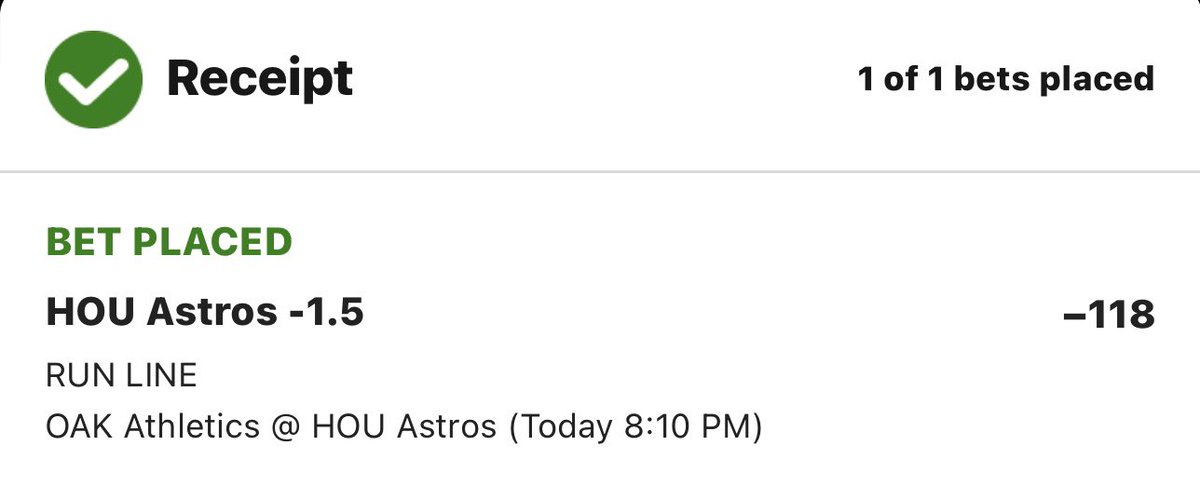 Daily @TrustTheData MLB Pick Astros -1.5 -118 Record: 29-20 (59.2%) Units: +5.15 Streak: W1 ⚾️A’s SP Aaron Brooks has a career ERA of 6.94 as a starting pitcher (131 IP) ⚾️Current A’s are hitting .154/.203/.292 off of Framber Valdez ⚾️The A’s used Mason Miller for 2 IP