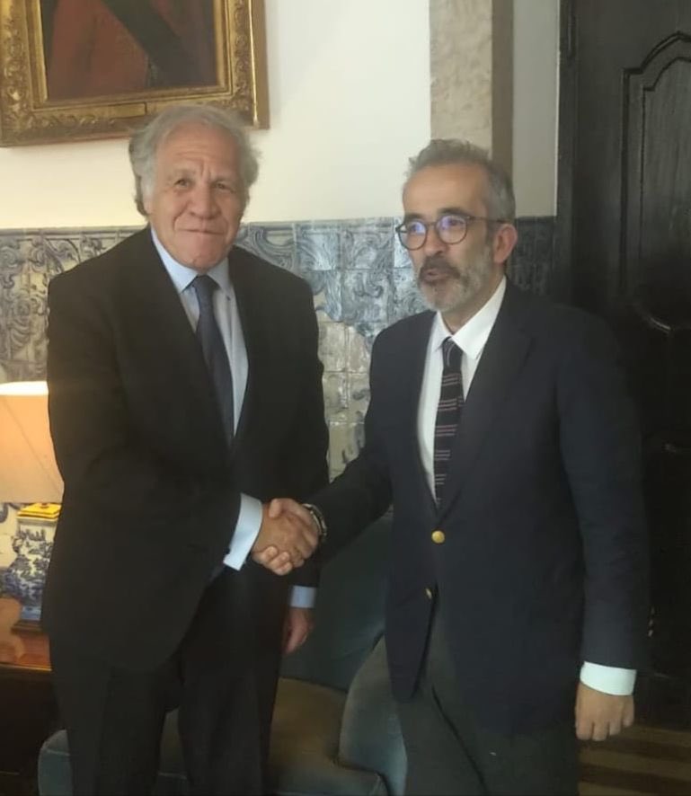 Positiva reunión con el Ministro de Estado y Asuntos Exteriores de Portugal @PauloRangel_pt, con quien abordamos la relación bilateral Portugal-@OEA_oficial, así como los principales asuntos hemisféricos. Destacamos los fuertes vínculos que tiene #Portugal con la región.