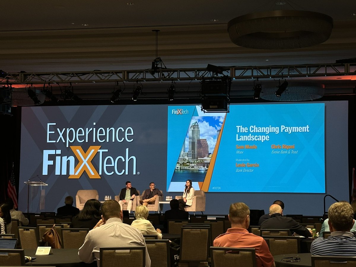 Attendees hear what they need to know about how to stay up-to-date & competitive amidst the changing #payments landscape. #FXT24  @moov @getevolved1925