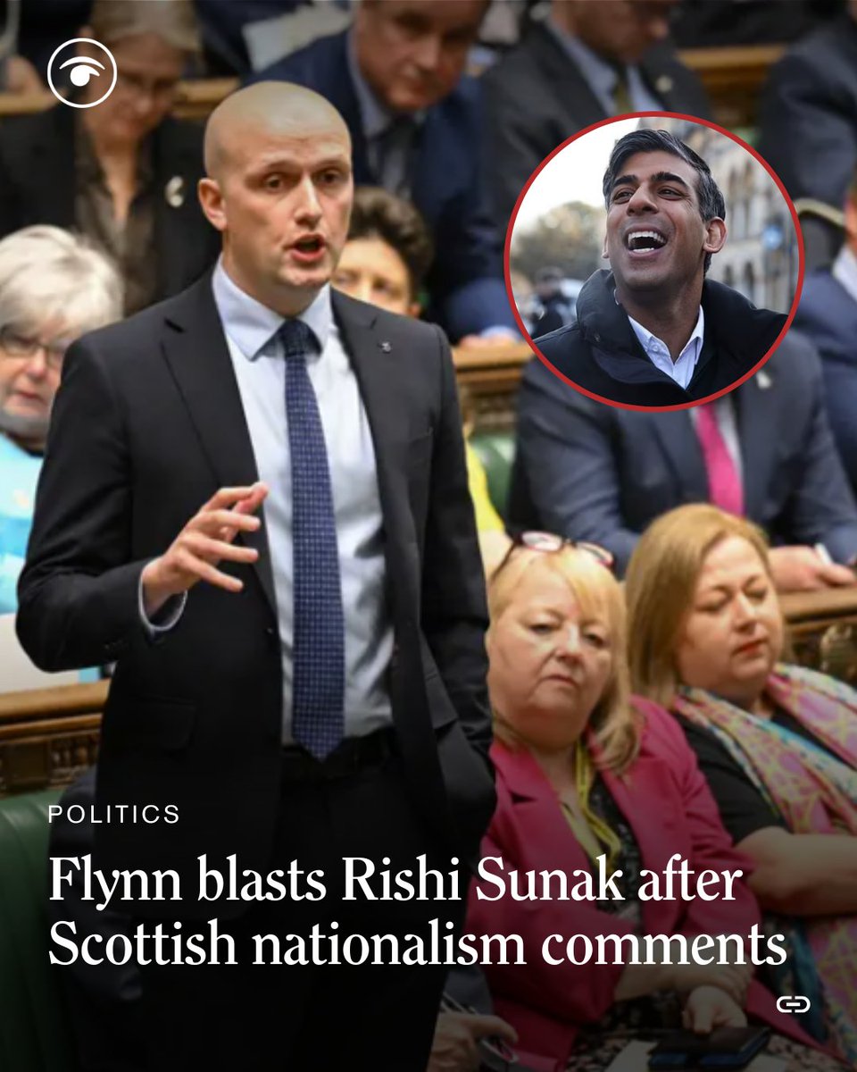 SNP Westminster leader Stephen Flynn has accused Rishi Sunak of comparing Scottish independence supporters to “extremist threats” in “puerile and pathetic” comments. 🔗 tinyurl.com/mvh7u459