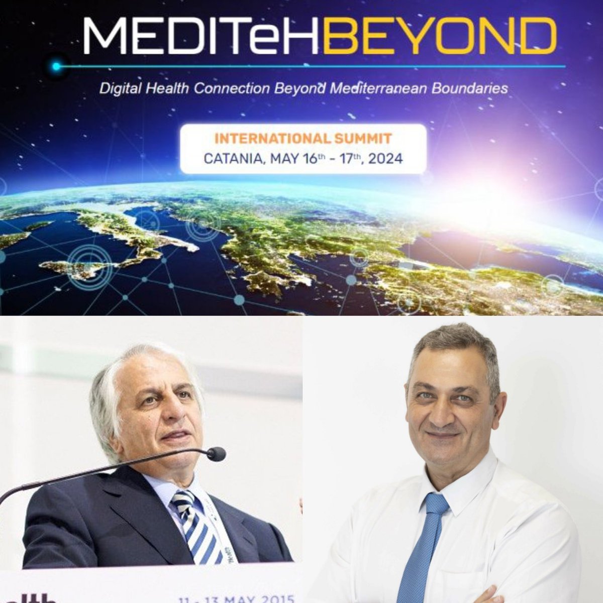 The President of the @eHealthcy Professor @Schizas_CN and Vice President, Dr. Marios Karaiskakis, will participate in the #MetideH #Beyond Summit 'Digital Health Connection Beyond Mediterranean Boundaries'

➡️The Summit aims to spread knowledge on the topics of digital