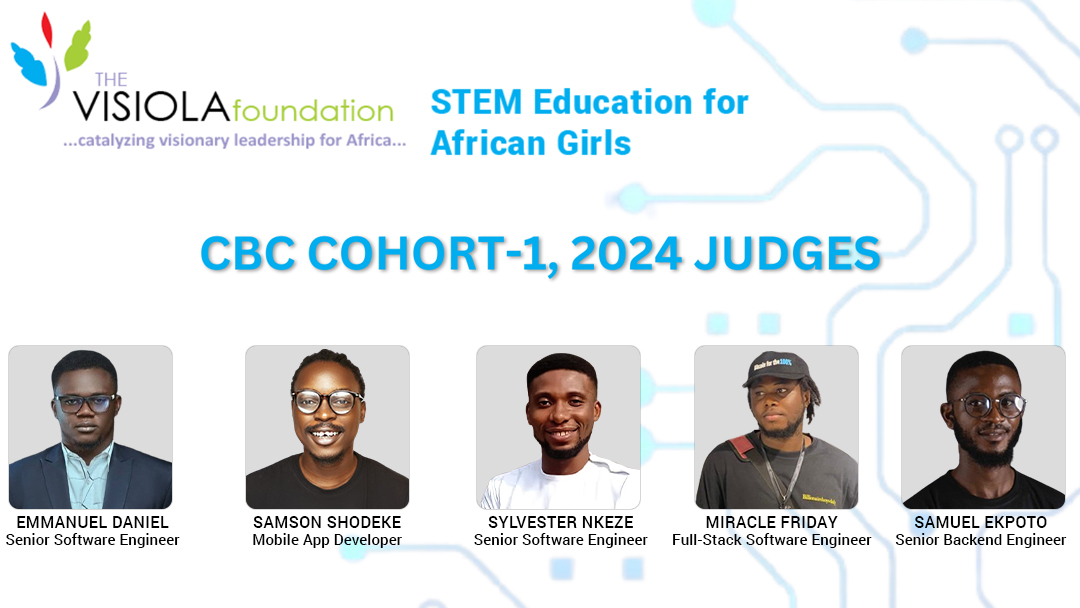Big shoutout to Emmanuel Daniel, Samson Shodeke, Sylvester Nkeze, Miracle Friday, and Samuel Ekpoto for their incredible work as judges during our CBC Cohort 1 closing competition. Your expertise and dedication are truly inspiring! #WomenInTech #VisiolaCodingBOOTCAMP