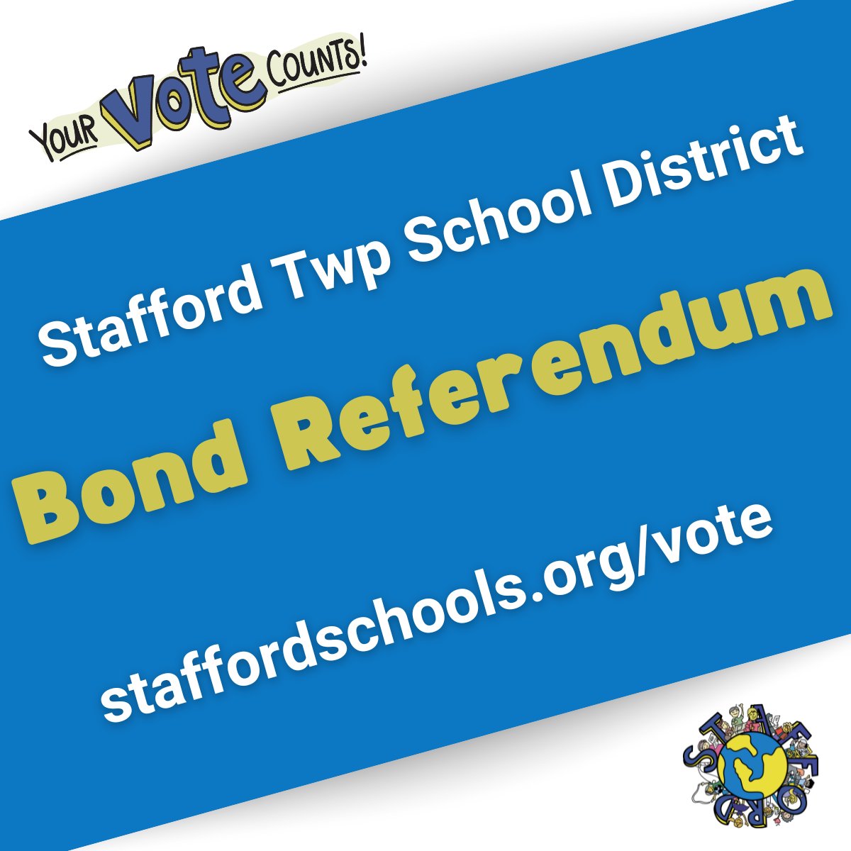 Stafford Township School District is proposing updates to our facilities that would benefit our students and the community by taking steps toward a bond referendum, which is targeted for Sept. 17, 2024.
Learn more at our newly launched website: staffordschools.org/vote
