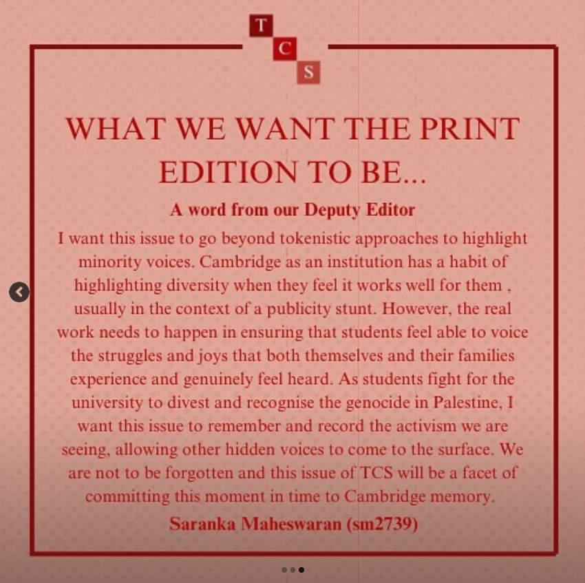 The Cambridge Student tweet media