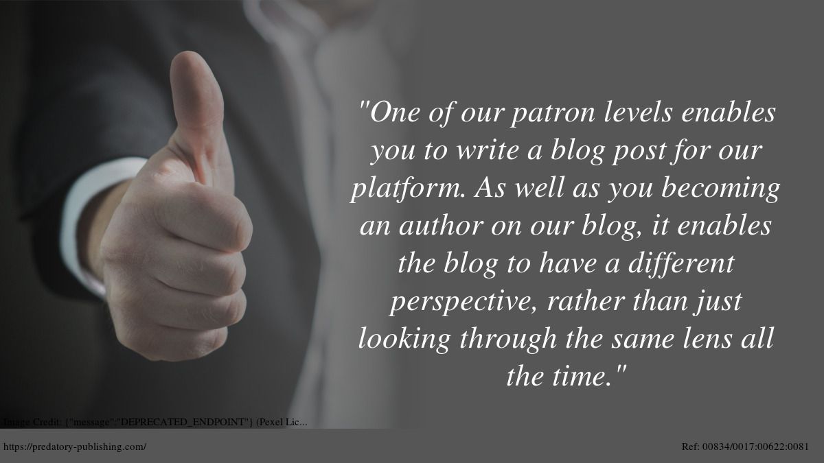 Please consider supporting us as a patron. #PredatoryPublishing #OpenAccess @Patreon @pexels buff.ly/37JmSx3