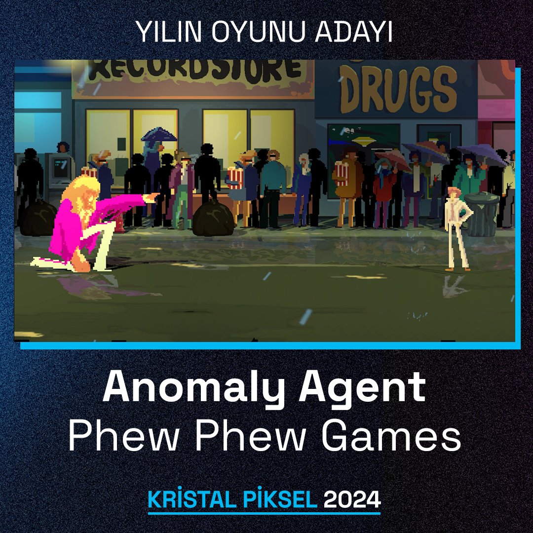 🇹🇷 Anomaly Agent, Türk oyun dünyasının en iyilerinin yer aldığı Kristal Piksel 2024'te Yılın Oyunu adayı oldu! 😍 🏴󠁧󠁢󠁥󠁮󠁧󠁿 Anomaly Agent has been nominated for Game of the Year at @KristalPiksel 2024, showcasing the best of Turkish gaming!😍