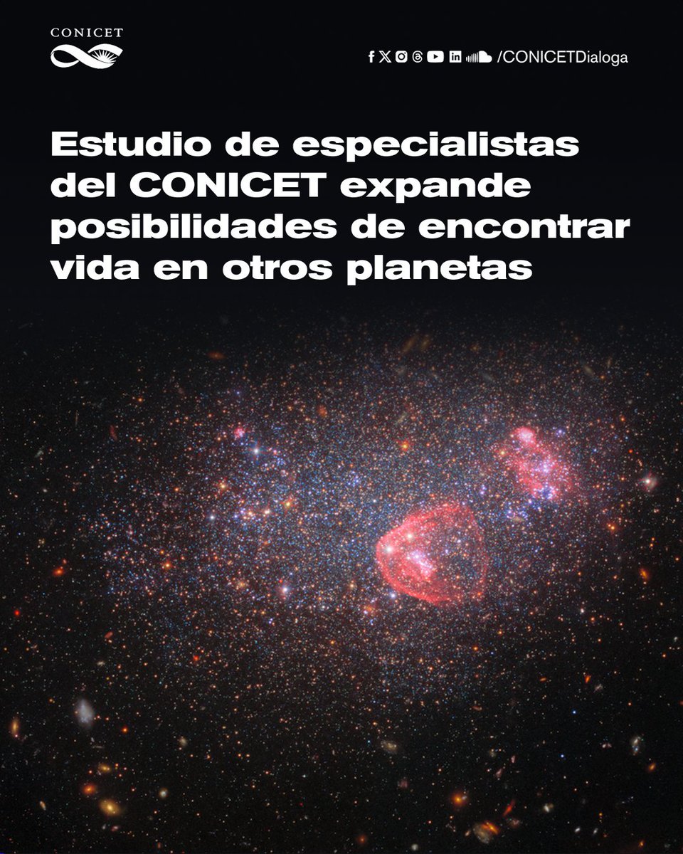 🔎Especialistas del CONICET descubren solventes distintos al agua en los que podría desarrollarse vida. El estudio, que contó con el apoyo de la NASA, expande la posibilidad de encontrar vida en otros planetas. 👉Nota bit.ly/estudiosolvent… #CienciaArgentina