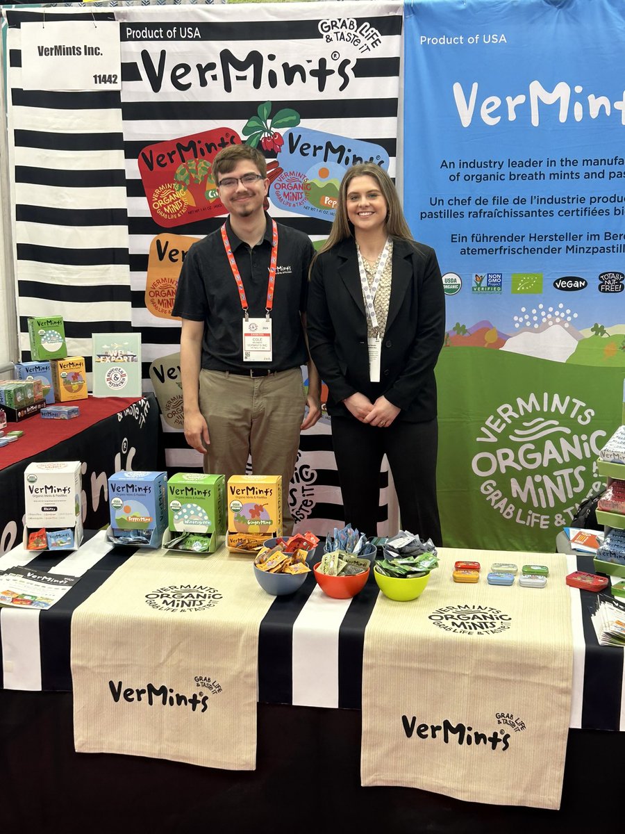 We are very excited to be @SWEETSandSNACKS expo in Indianapolis! 🍬 Stop by Booth #11442 today and tomorrow to say hi and grab a tasty mint! 🍬 . . . #vermints #grablifeandtasteit #sweetsandsnacksexpo #indianapolis #candyshow #sweetsandsnacks #yum #fun #tradeshow