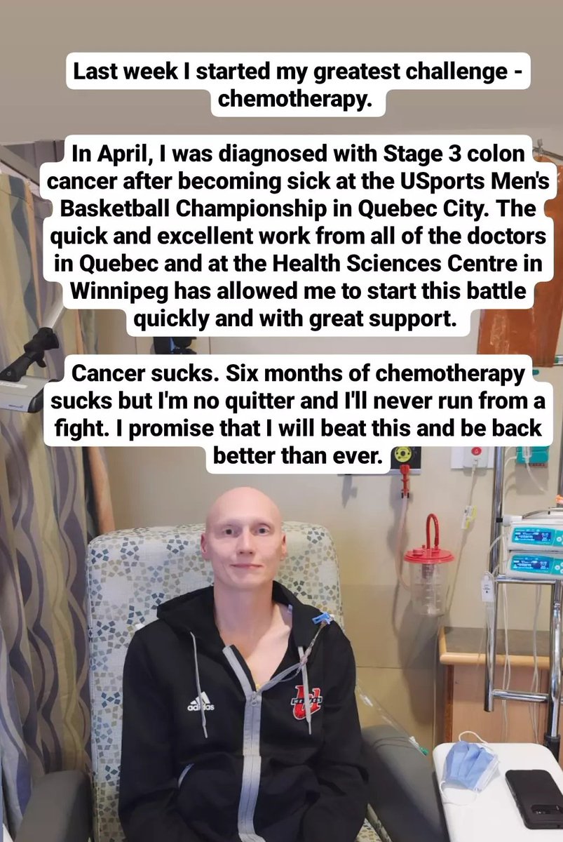 I started chemotherapy for Stage 3 colon cancer last week. This fight will be difficult but I'm ready to face it.