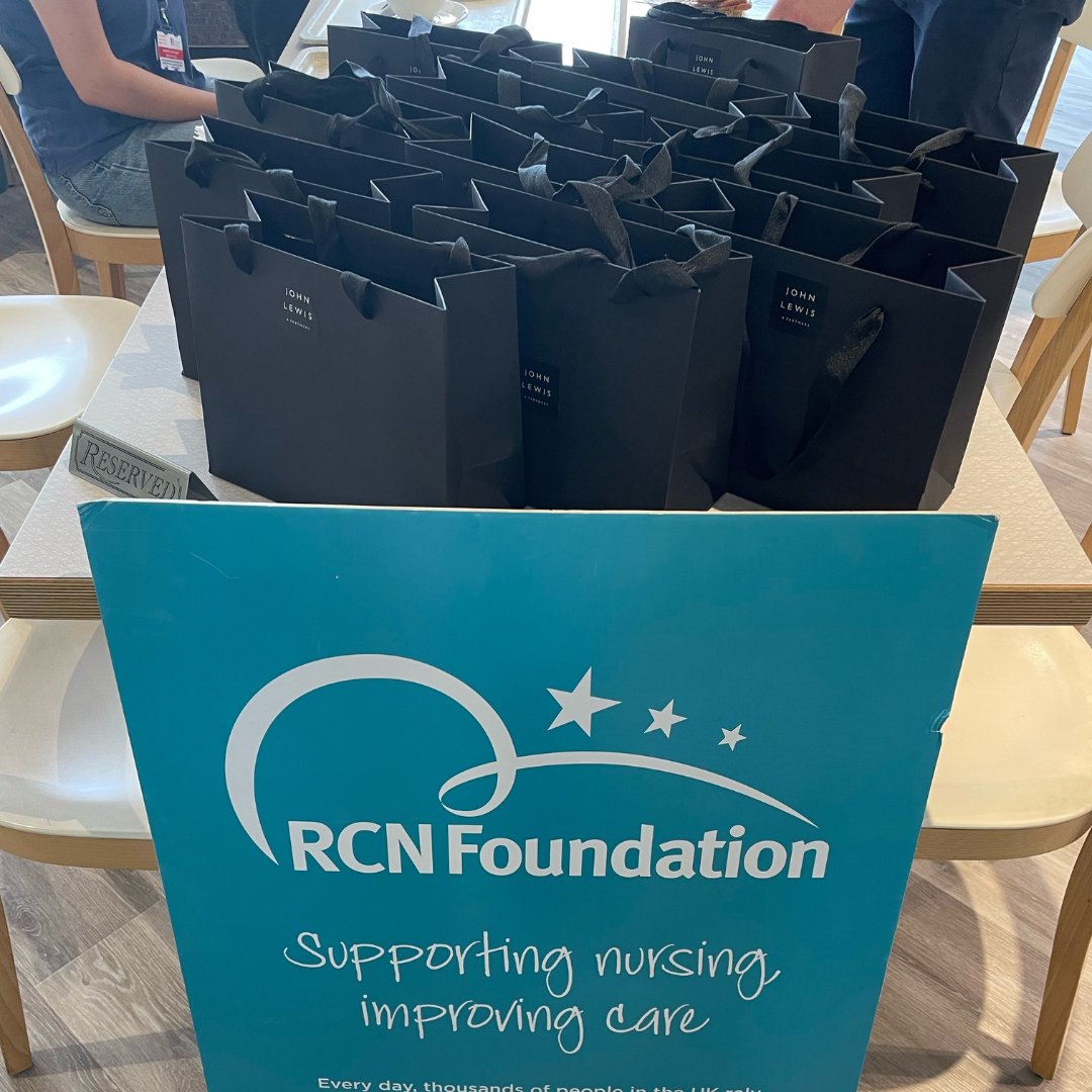 Lovely morning at @JLOxfordStreet for some delicious cake and coffee, not to mention the goodie bag of gifts! The RCN Foundation team is feeling very spoilt - thank you @JohnLewisRetail!