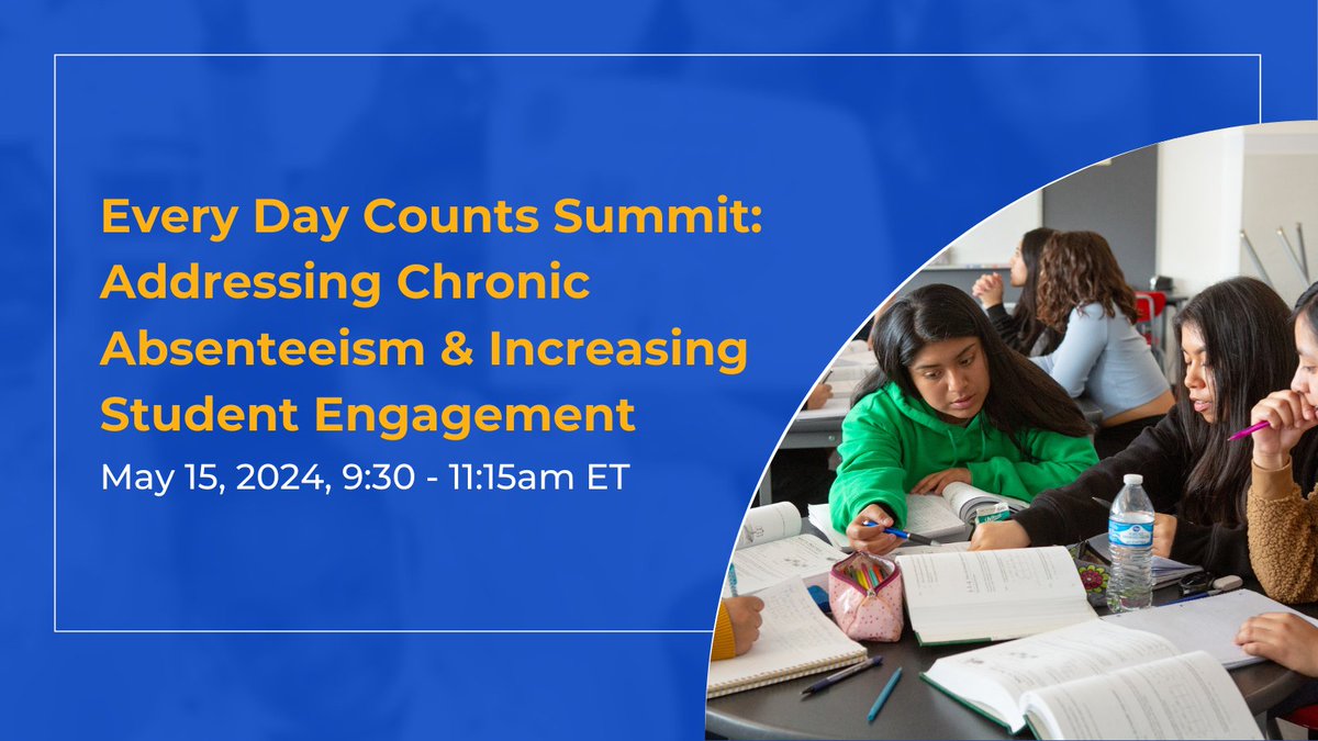 ❗Join the @WhiteHouse #EveryDayCounts livestream tomorrow 𝟱/𝟭𝟱 𝗮𝘁 𝟵:𝟯𝟬𝗮𝗺 𝗘𝗧 for a discussion on solutions to #ChronicAbsence & strategies for #StudentEngagement with speakers including @usedgov @SecCardona & @NeeraTanden46. youtube.com/watch?v=EqWe0d…
