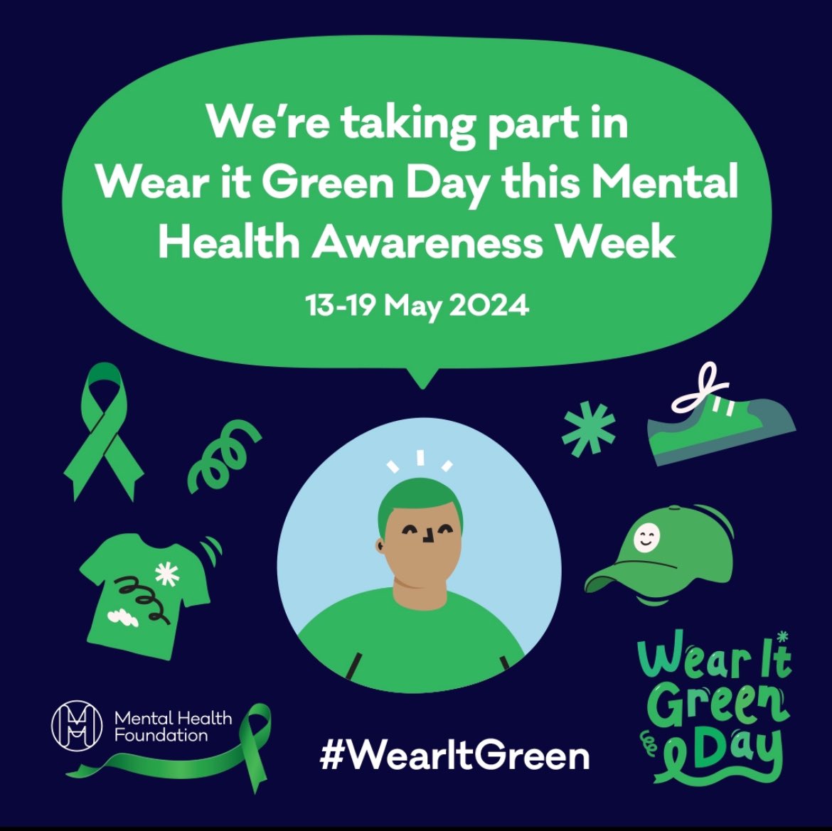 Today at <a href="/BPCollege/">Bournemouth & Poole College</a> we are raising awareness during Mental Health Awareness Week by #WearItGreen 💚