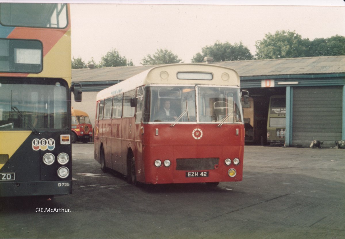 C42 & D725 in Capwell garage, Cork. 9th September 1984. @Buseireann #C42 #D705