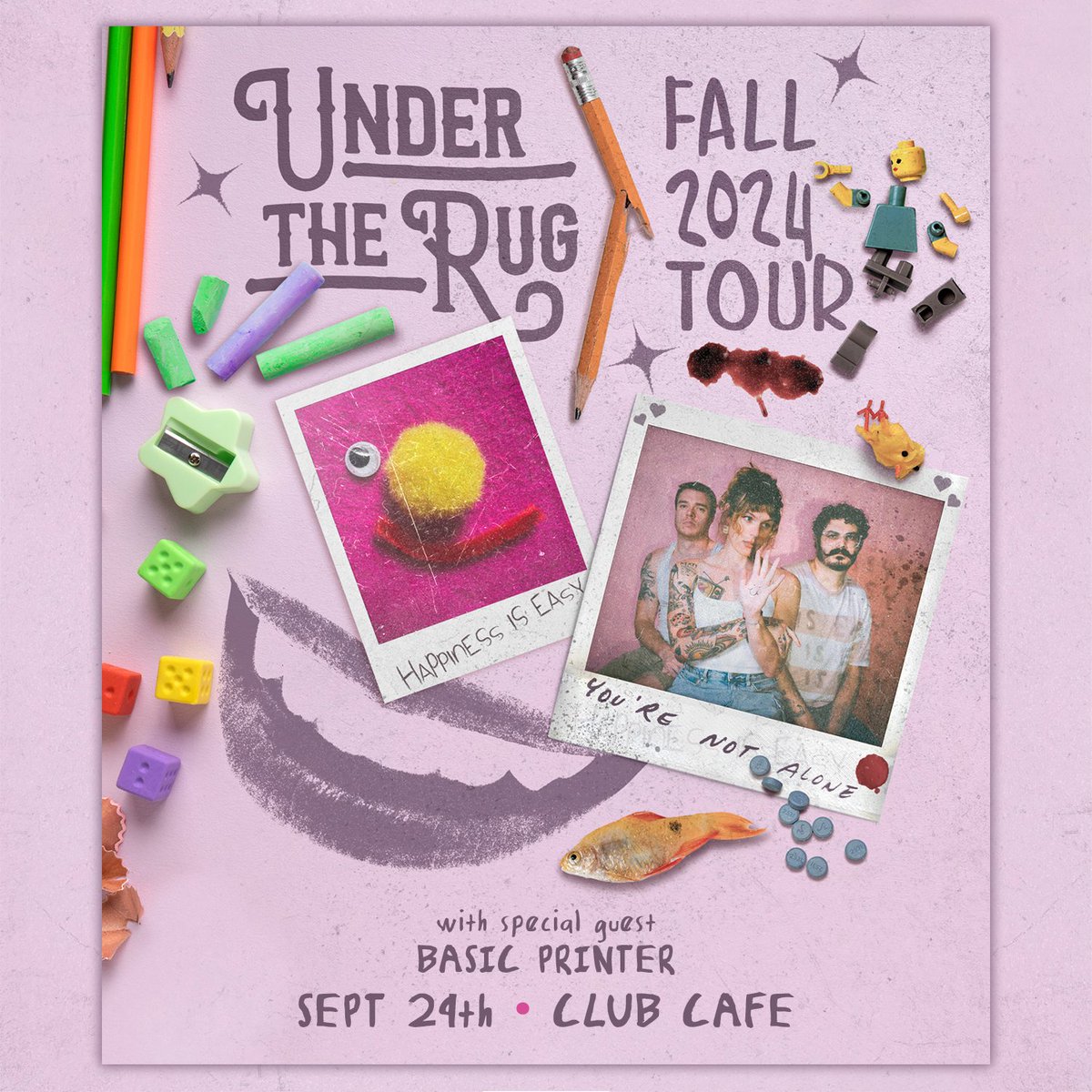 📣🗓 NEW SHOW 🗓📣

@ClubCafeLive | 09/29 | @undertherugmus with special guest #BasicPrinter! 

🎟 On Sale 05/15 via: hive.co/l/929underther…

#opusonepgh #pittsburgh #undertherug #basicprinter #clubcafe #clubcafelive #national #rock