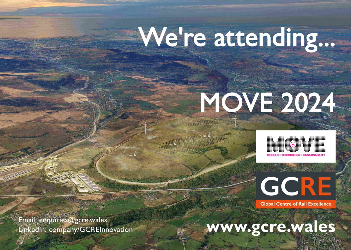 The <a href="/GCREinnovation/">GCRE</a>  team will be attending MOVE 2024 happening on Wednesday 19th June and Thursday 20th June at the ExCel in London.

We will be located on Stand 33 as part of the Welsh Government presence. Find out how to register here: lnkd.in/dGRKZWE

#Mobility #GCRE