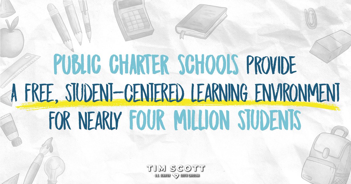 Keeping students at the center of the classroom is why I champion greater access to educational opportunities. A quality education is the closest thing we have to magic in America! scott.senate.gov/media-center/p… #NationalCharterSchoolWeek